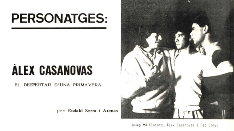 Recordant els personatges de la revista Alella: Àlex Casanovas
