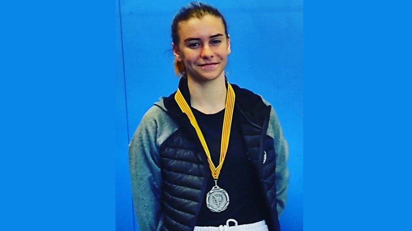 Violeta Prat, sots campiona de Catalunya absoluta de taekwondo