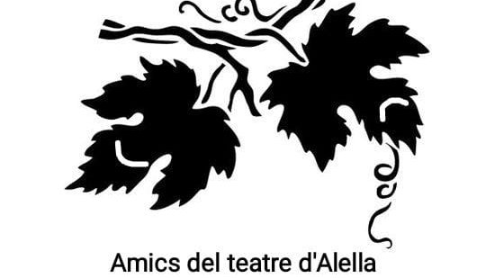 Primer esbós del logotip dels Amics del Teatre d'Alella