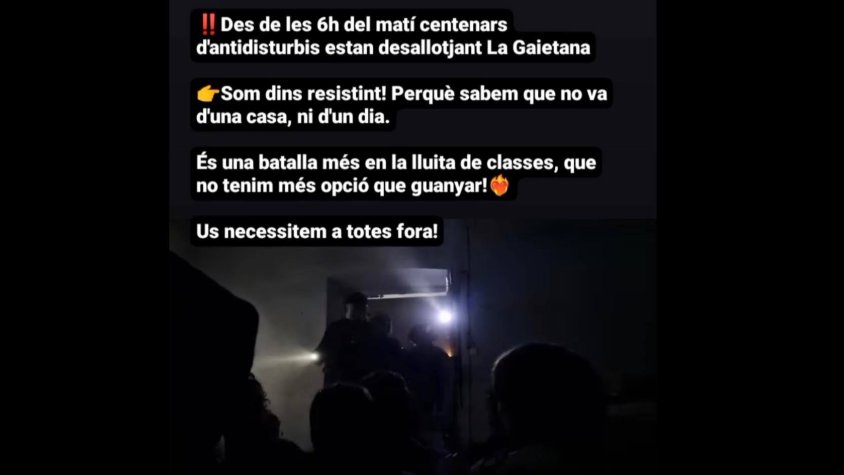 Captura de pantalla d'una publicació del col·lectiu a Instagram