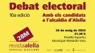 #Alella2023: Avui a les 21.30h al poliesportiu municipal, debat electoral amb els candidats a l'alcaldia