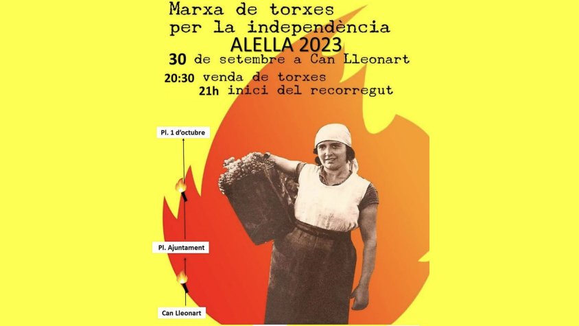 Marxa de torxes per la independència a Alella