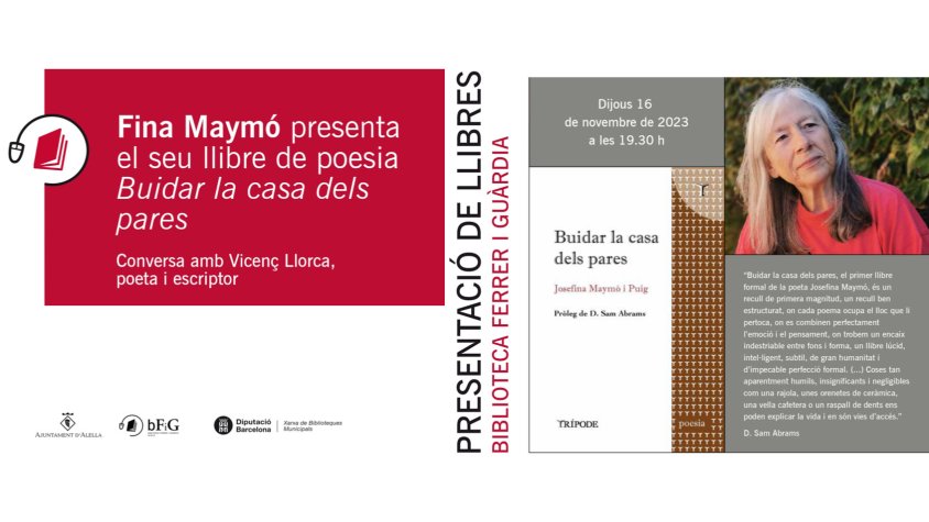 L’alellenca Fina Maymó presenta el seu llibre 'Buidar la casa dels pares'