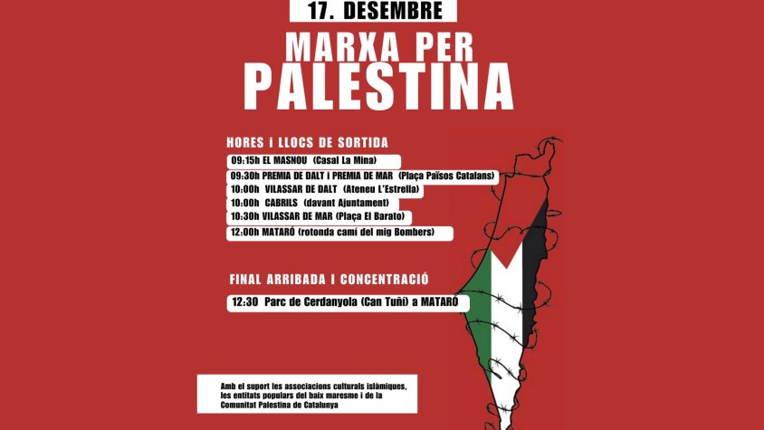 Organitzen una marxa contra el genocidi a Gaza