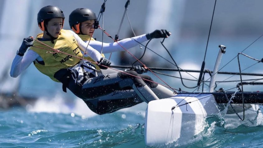 Els alellencs Nora i Daniel Garcia de la Casa, campions del món de vela