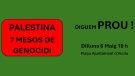 Aquest vespre, nova concentració contra la guerra a Palestina