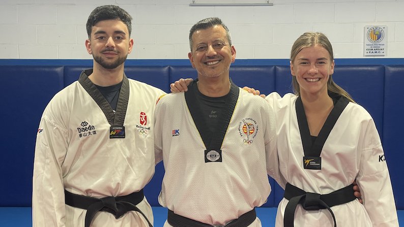 Adrià Sánchez, Julio Sánchez i Violeta Prat, present i futur del taekwondo a Alella