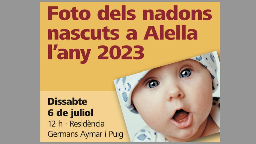 Recordatori: aquest dissabte farem la foto dels nadons