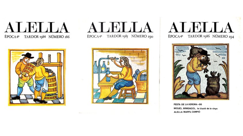 Les 50 veremes de la revista Alella: portades entre els anys 1984 i 1986