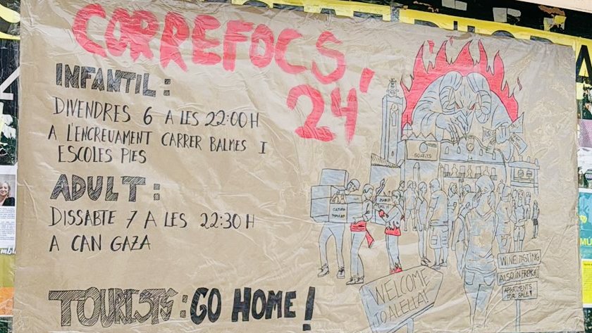 Cartell dels Diables del Vi d’Alella a l’Empedrat del Marxant per la Verema.