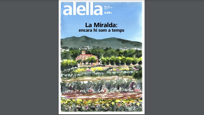Una coberta de la revista Alella, finalista com a possible millor portada a la Nit de la Premsa en Català