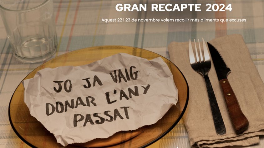 Aquest cap de setmana tindrà lloc el Gran Recapte del Banc d'Aliments