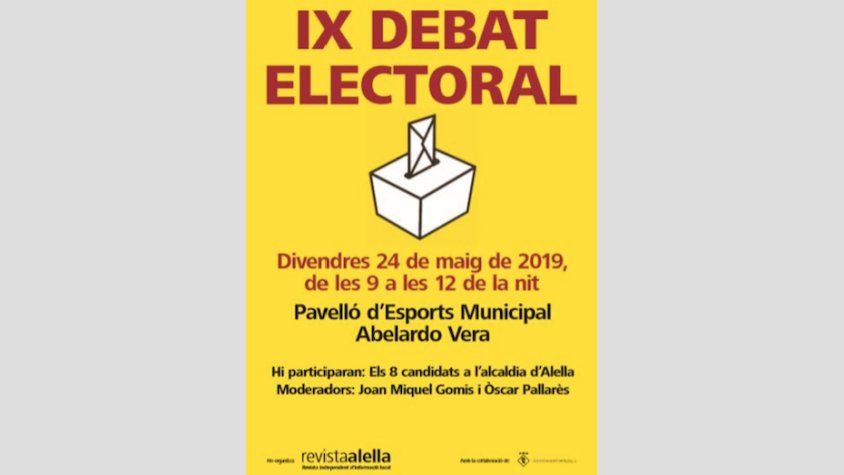 #Alella2019 | La revista Alella organitza el tradicional debat electoral el divendres 24 de maig