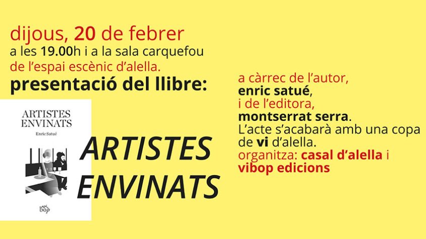 Enric Satué presentarà el seu nou llibre el proper dia 20 a l'Espai d'Arts Escèniques