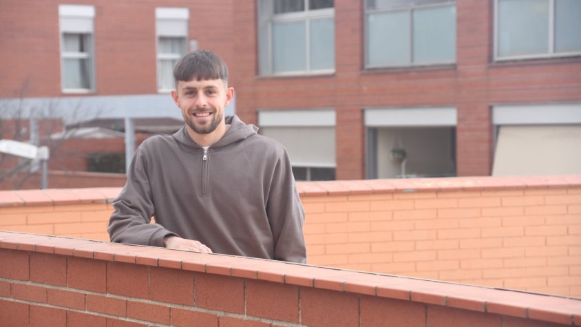 Jofre Carreras, a les instal·lacions del poliesportiu municipal d'Alella