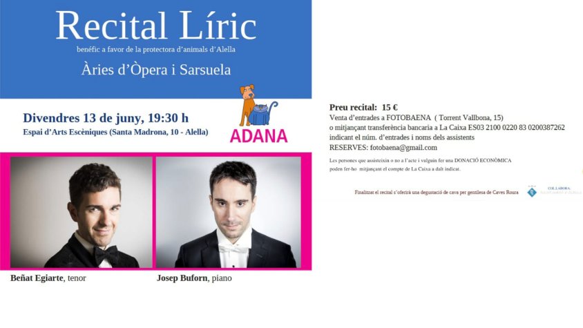 Adana celebra els seus 25 anys amb un recital líric benèfic