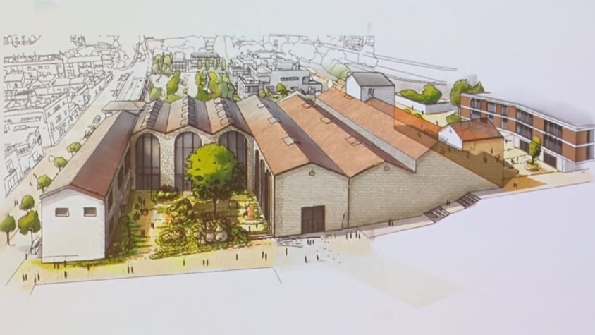 Recreació de l'aspecte que podria tenir l'edifici, amb la nova plaça oberta des del carrer Montserrat