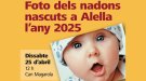 Crida a les famílies dels nadons nascuts a Alella l'any 2025